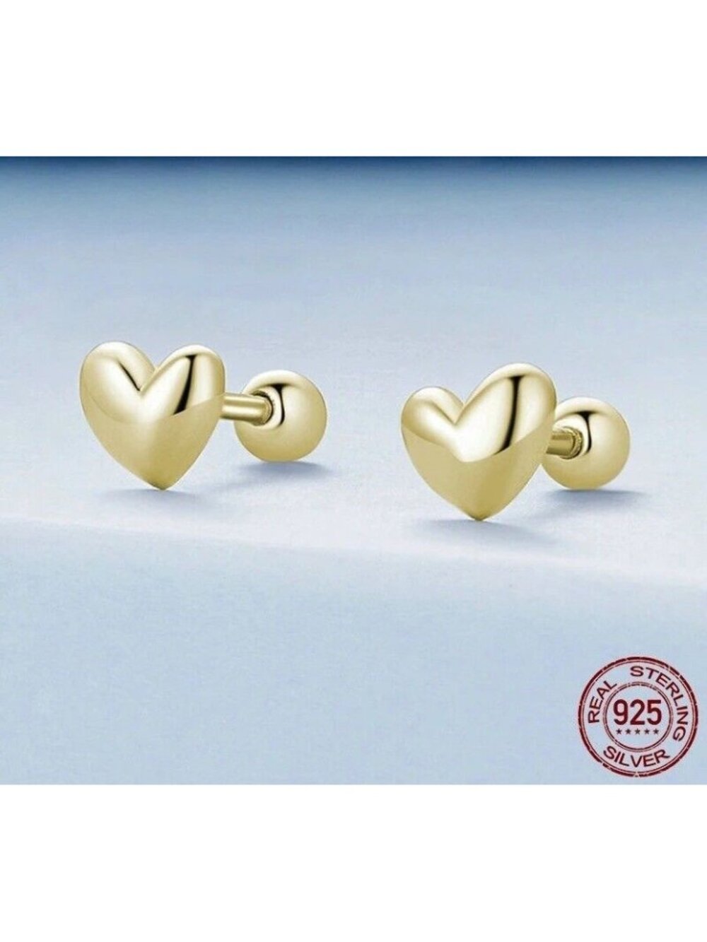 Los Angeles Boutique Mini Tiny Dainty HEART Stud Earrings Simple NEW Screw Back